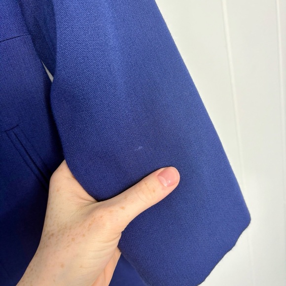 Tailor B. Moss Blazer Dark Blue Women’s Size 4 Made in USA VINTAGE Rayon Wool - Picture 6 of 8